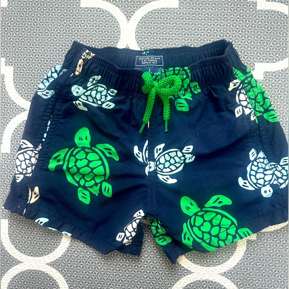 Vilebrequin Swim Trunks Turtle Print Kids 2T